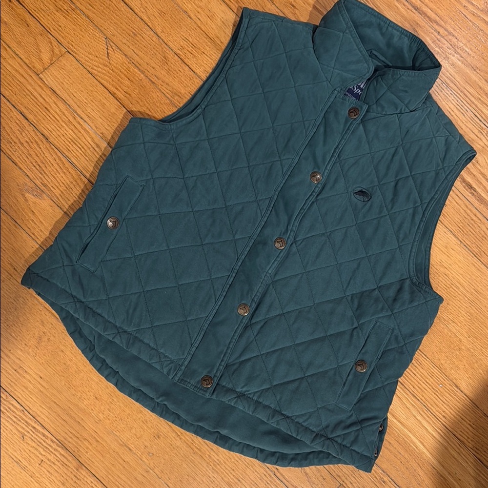 🐴GREEN QUILTED RIDING VEST-RIDING SPORT   WOMENS LARGE🐴